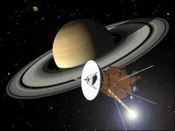 Planeta Saturn na plochu